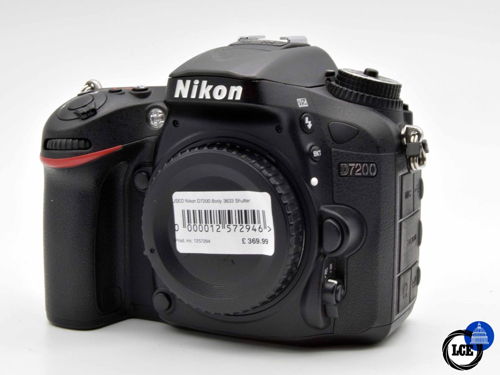 Nikon D7200 Body (3633 shutter actuations) Nikon D7200 Body (3633 shutter actuations)
