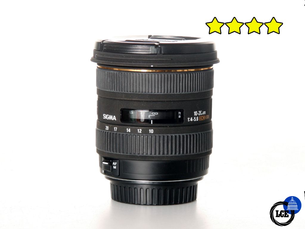 Sigma 10-20mm f4-5.6 DC HSM EX - Canon EF-S Fit (with Hood)