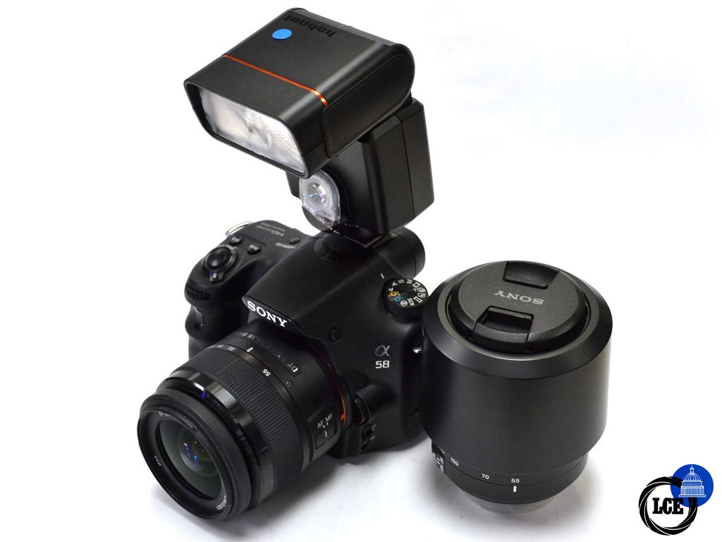 Sony A58 + 18-55mm + 55-200mm + Sigma 10-20mm F3.5 + Hahnel Modus 360RT 