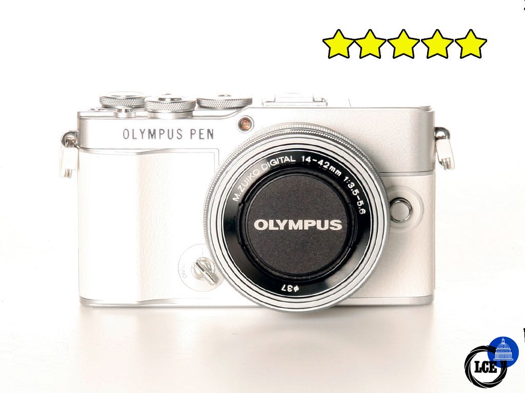 Olympus PEN E-P7+14-42mm White (BOXED) Low Shutter Count 602