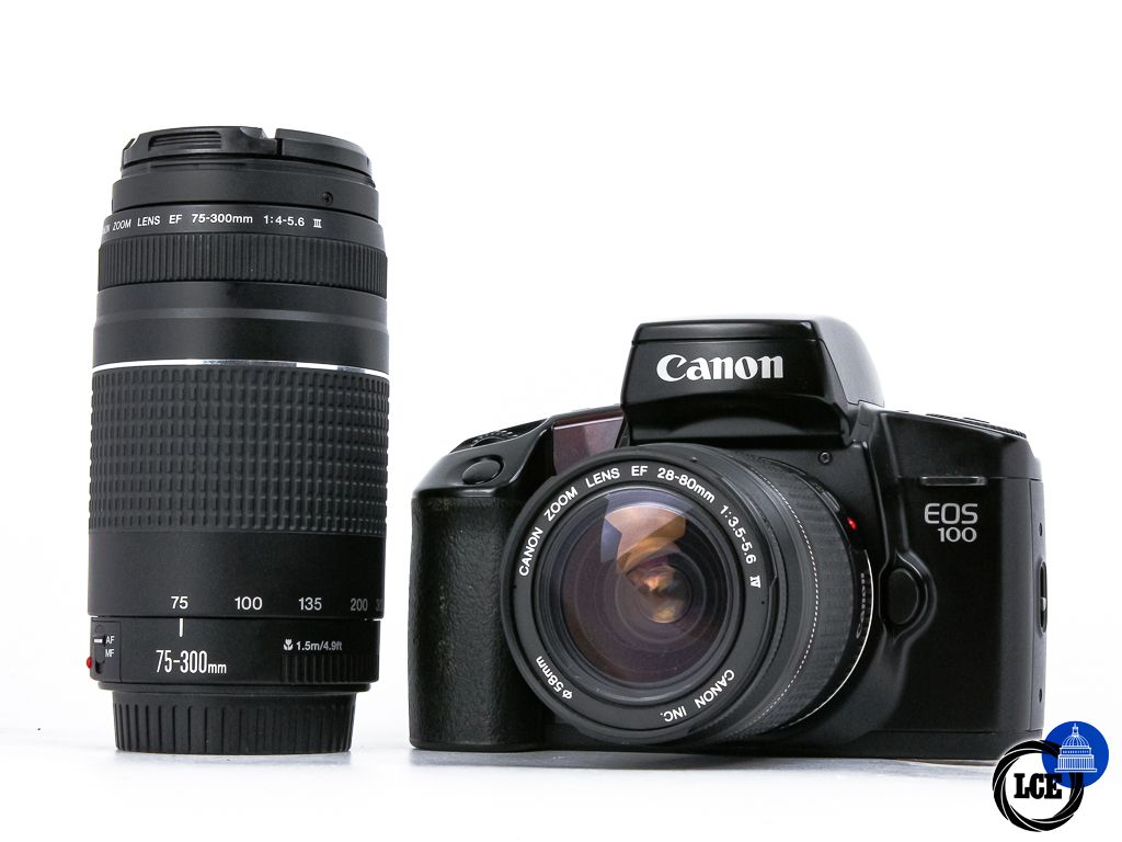 Canon EOS 100 + 28-80mm + 75-300mm III