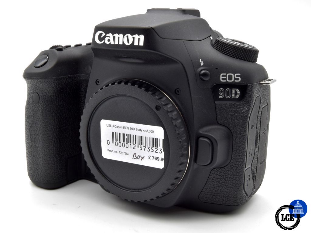Canon EOS 90D Body (<3000 shutter actuations, Boxed)