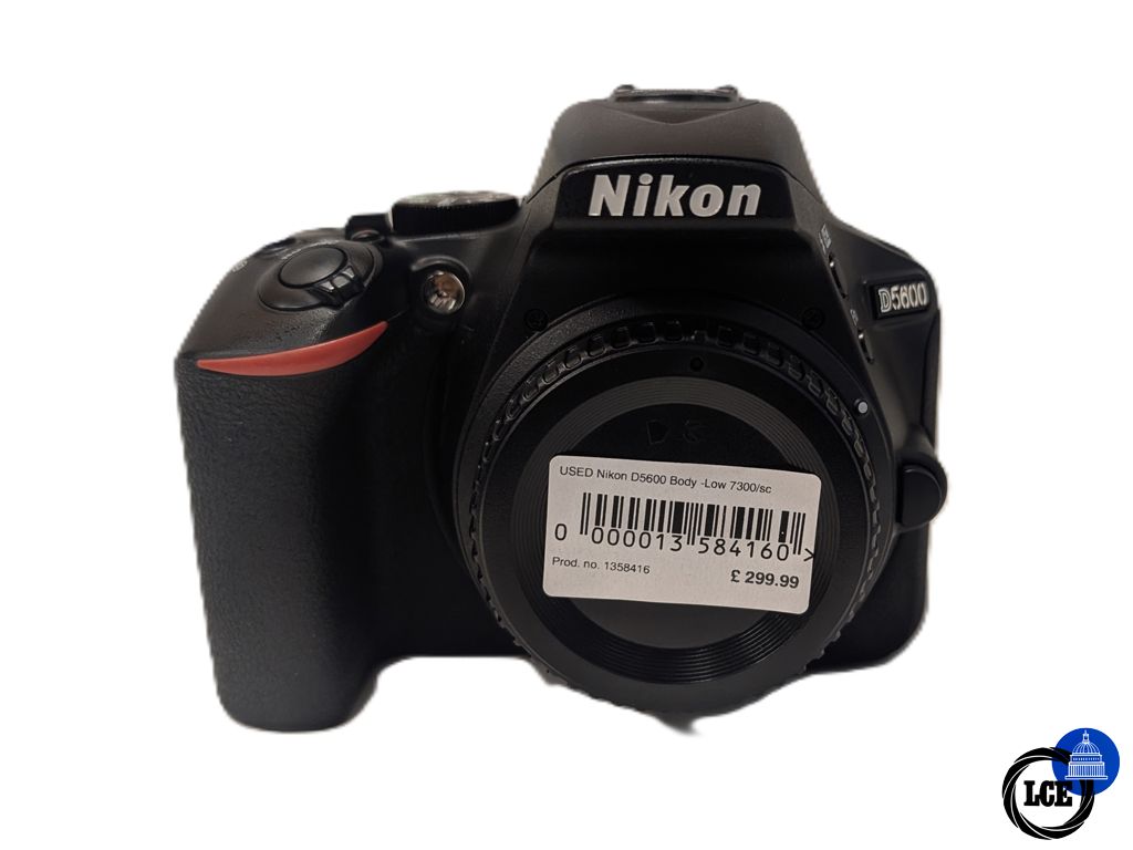 Nikon D5600 Body - Low 7300 Shutter Count 