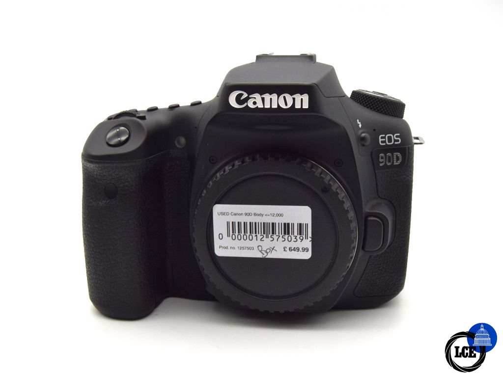 Canon EOS 90D Body (<=12,000 shutter actuations, Boxed)