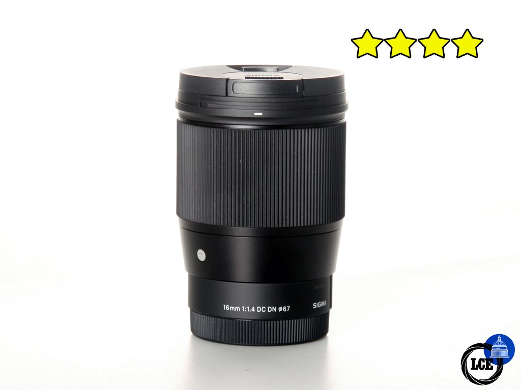 Sigma 16mm F1.4 DC DN Contemporary - Sony E (BOXED) with Hood