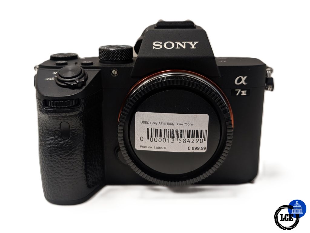 Sony A7 III Body - Low 750 Shutter Count!