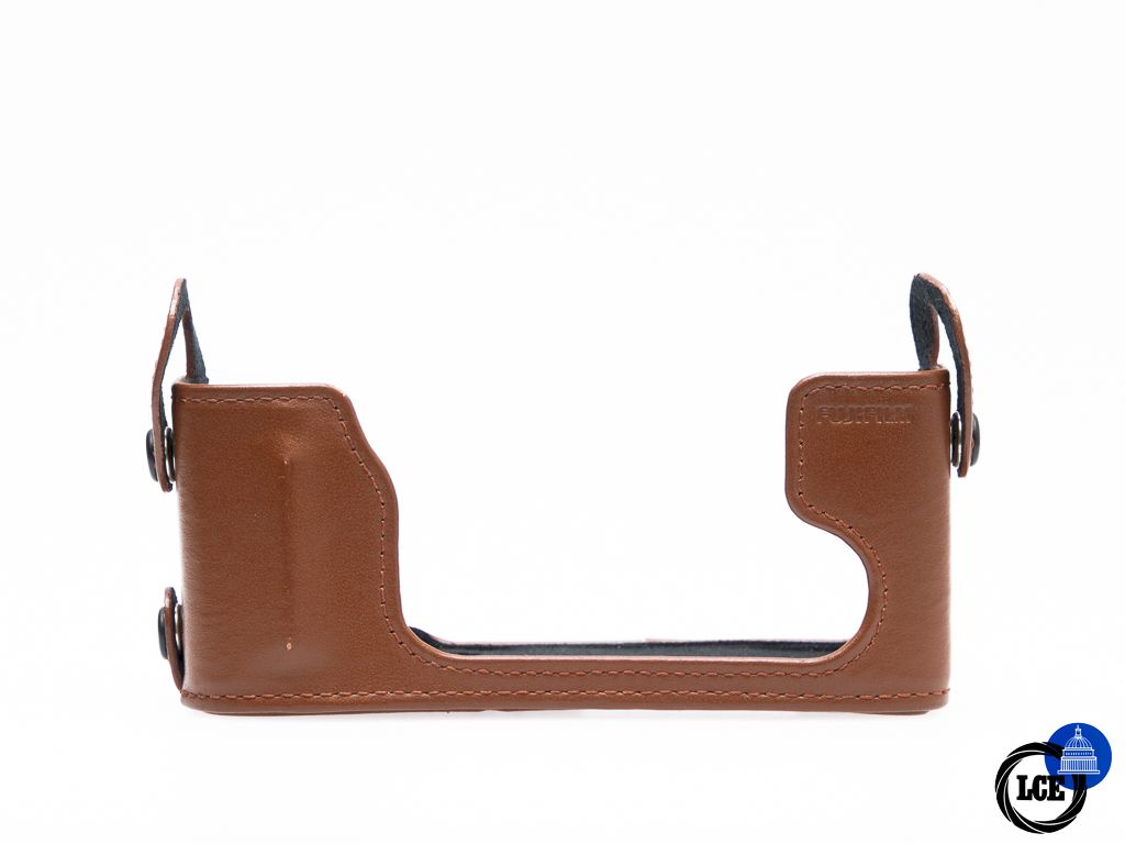 FujiFilm X-E2/X-E2S Leather Halfcase + Strap - Chocolate/Tan 