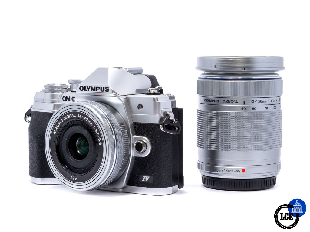 Olympus OM-D E-M10 IV Silver + 14-42mm + 40-150mm *Boxed*