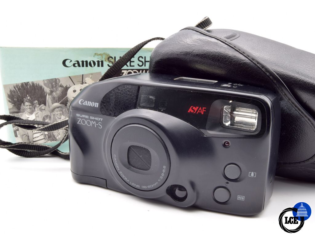Canon Sure Shot Zoom S 35mm Film Camera inc Case + Instructions