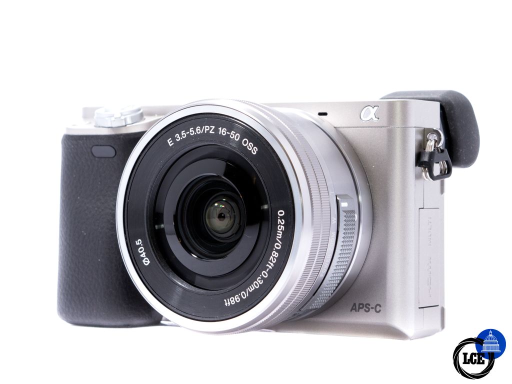 Sony A6000 + E 16-50mm f3.5-5.6 PZ OSS Silver *Very low shutter count* *Boxed* Sony A6000 + E 16-50mm f3.5-5.6 PZ OSS Silver *Very low shutter count* *Boxed*