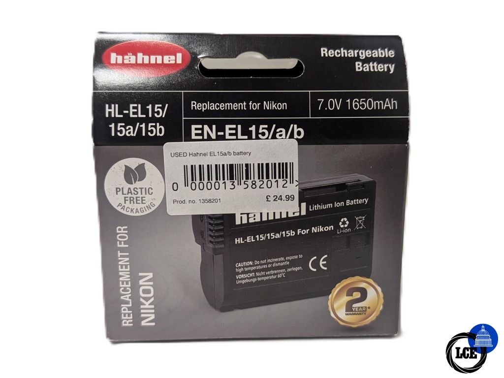 Hahnel EL 15a/b Battery - Boxed 