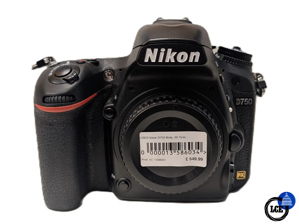 Nikon D750 Body - 20.7k Shutter Count Nikon D750 Body - 20.7k Shutter Count