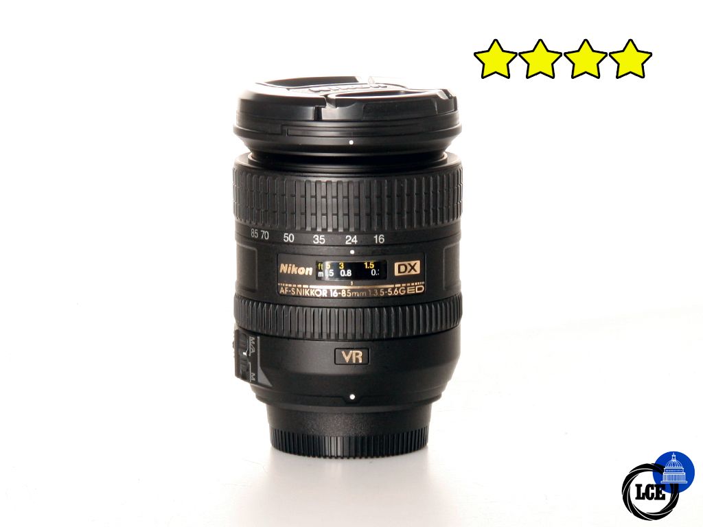 Nikon 16-85mm f3.5-5.6 G ED VR DX AF-S (BOXED) with Hood and Case Nikon 16-85mm f3.5-5.6 G ED VR DX AF-S (BOXED) with Hood and Case