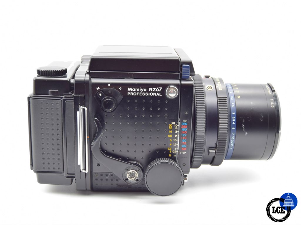Mamiya RZ67 + Z 50mm f/4.5 + 1x 120 Back + 1x 220 Back +1x 645 Back