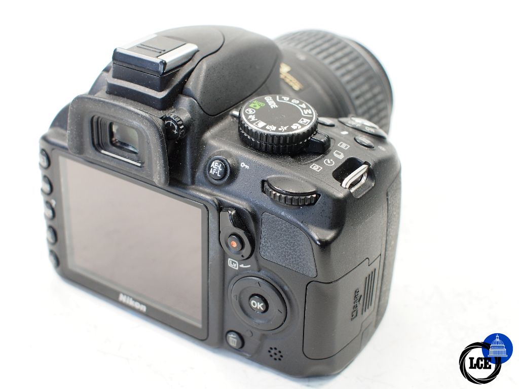 Nikon D3100 with 18-55mm f3.5-5.6G VR  3.5k sc