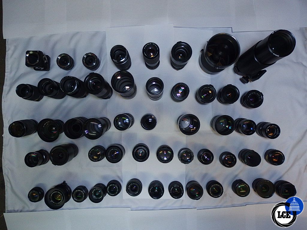 Minolta MD Lens collection 50 different lenses.