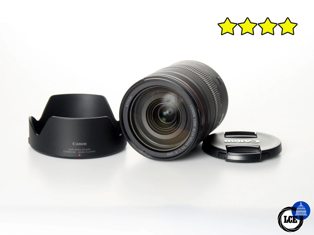 Canon RF 24-105mm f/4 L IS USM (BOXED) with Hood