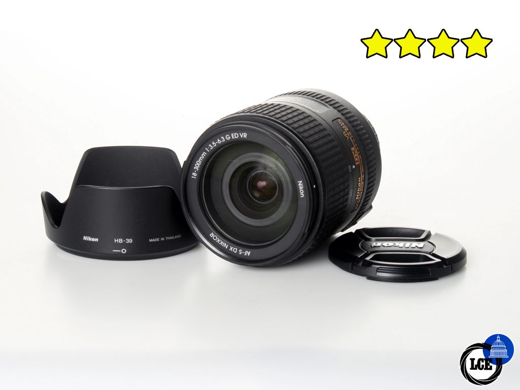 Nikon 18-300mm f/3.5-6.3G ED VR AF-S DX (BOXED) with Hood