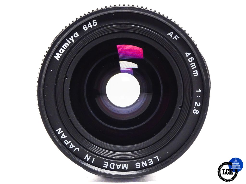 Mamiya 645 AD 45mm f/2.8 *scratch on element*