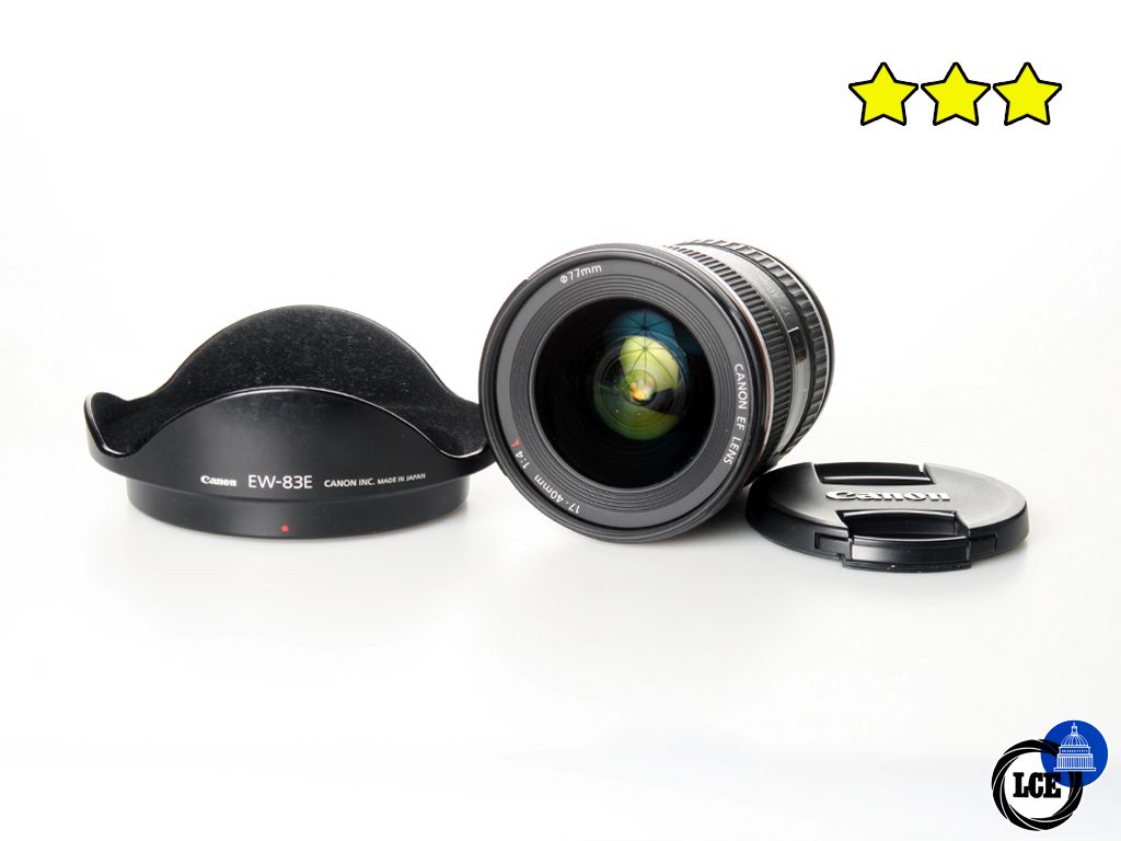 Canon EF 17-40mm f4 L  USM (with Hood)