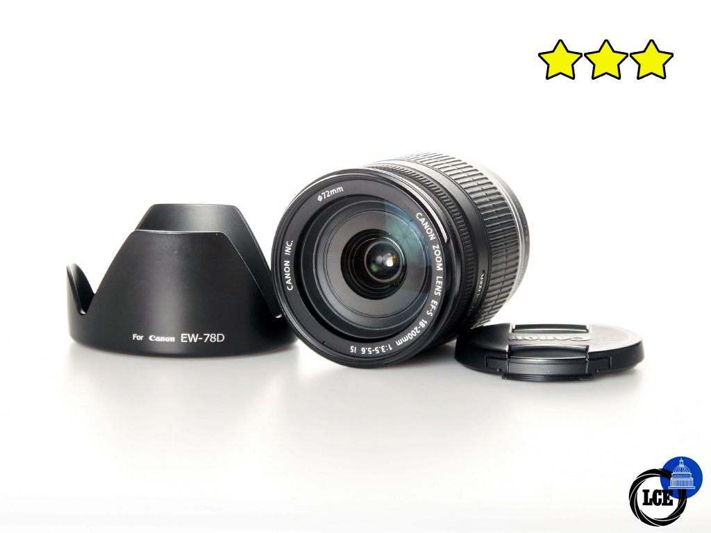 Canon EF-S 18-200mm f3.5-5.6 IS (with Hood)