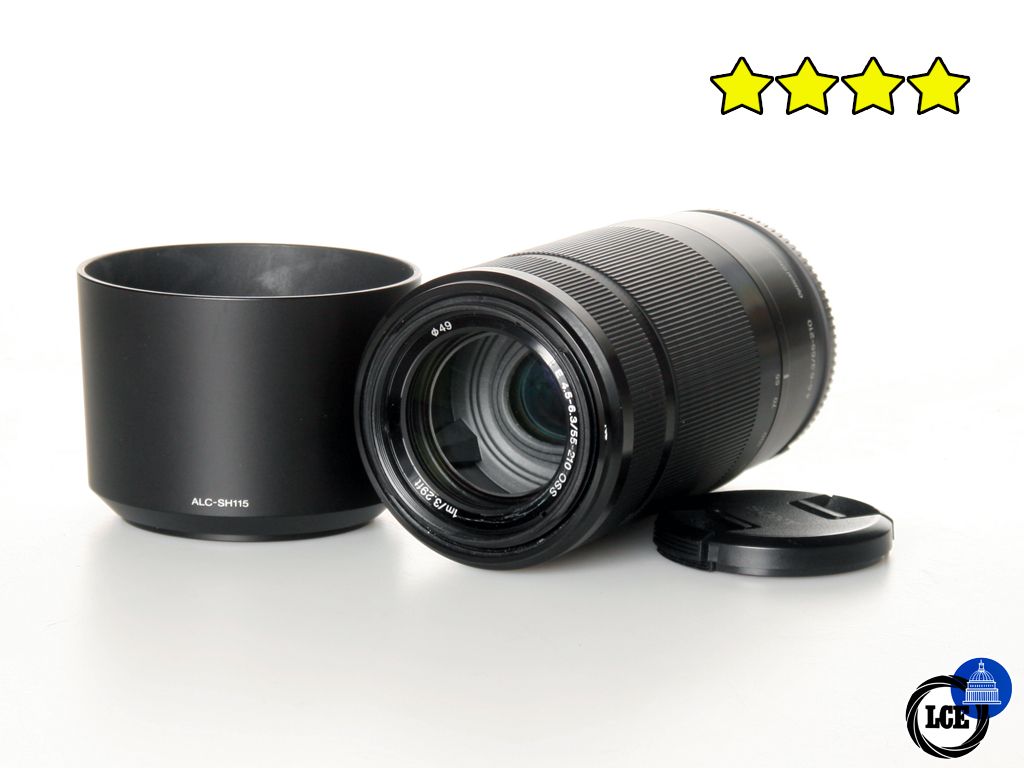 Sony E 55-210mm f/4.5-6.3 OSS Black (BOXED) with Hood