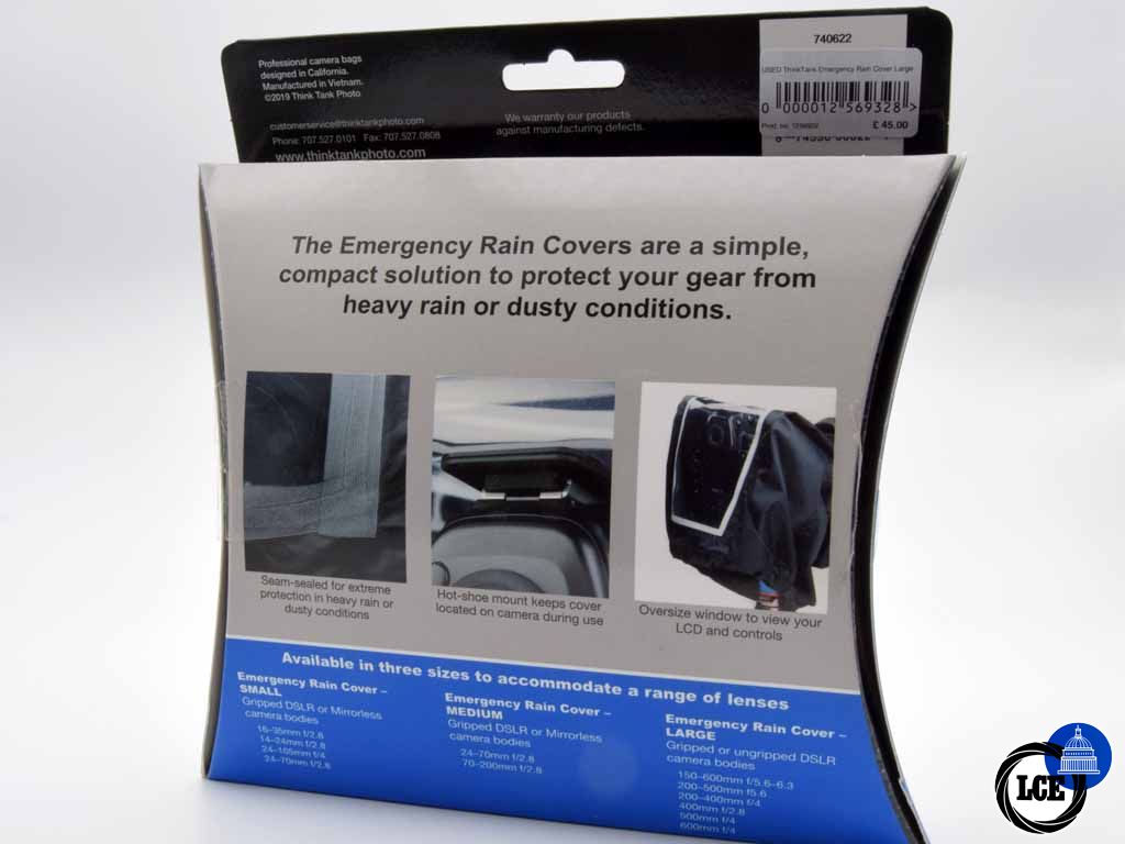 Think Tank Emergency Rain Cover Large 