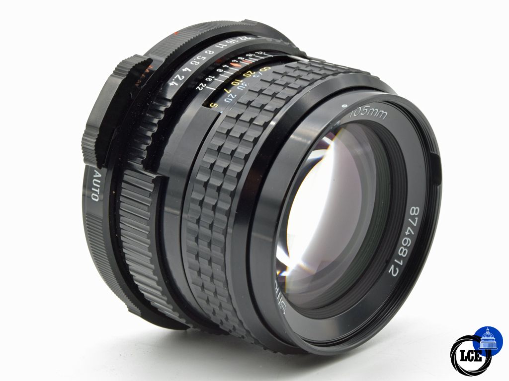 Pentax 67 105mm f/2.4 SMC + 8 assorted 67mm filters 