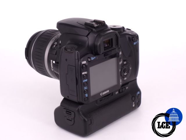 Canon 400D + 18-55mm F3.5-5.6 + BG-E3 Battery Grip