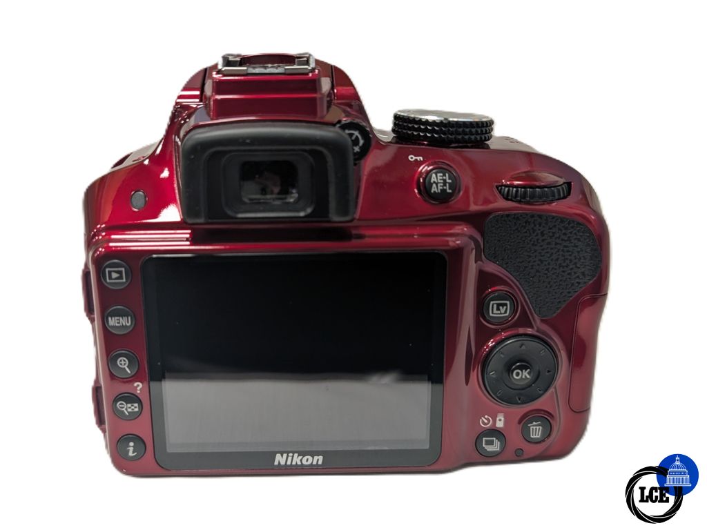 Nikon D3300 + AF-P 18-55mm VR Red - Low 1750 Shutter Count 