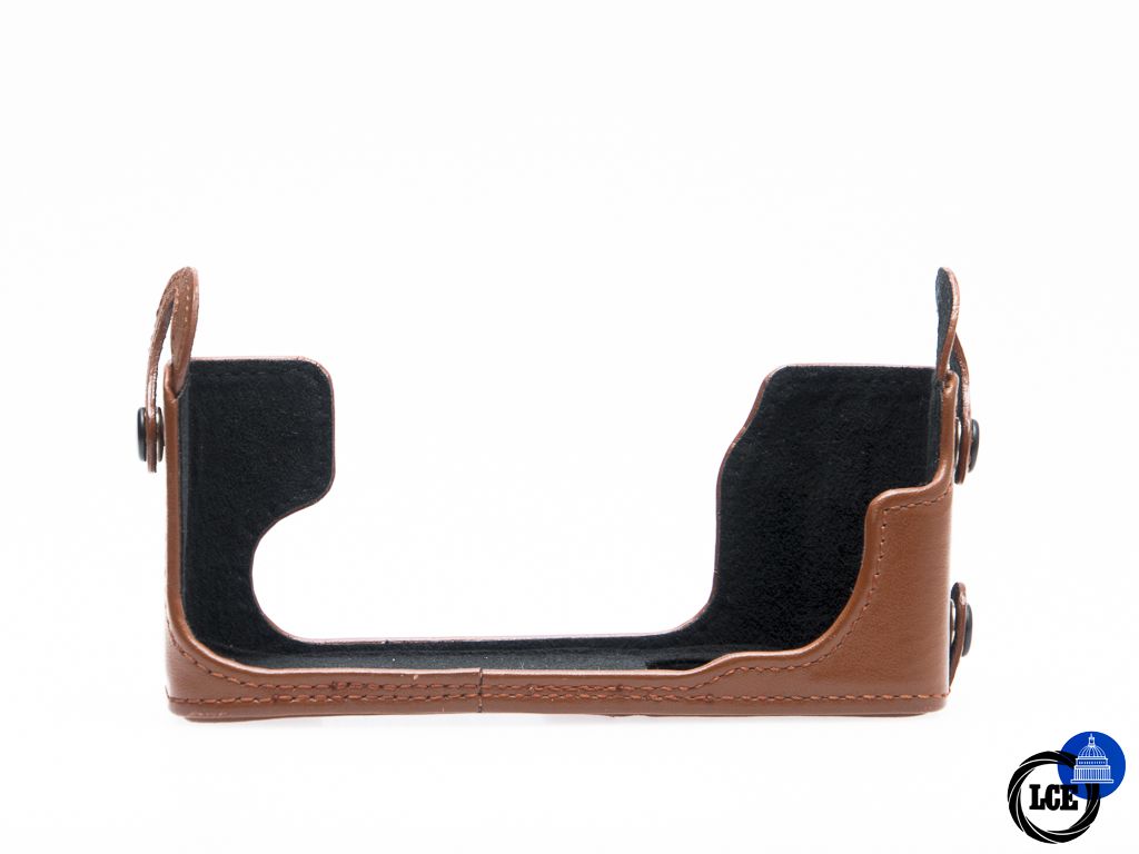 FujiFilm X-E2/X-E2S Leather Halfcase + Strap - Chocolate/Tan 