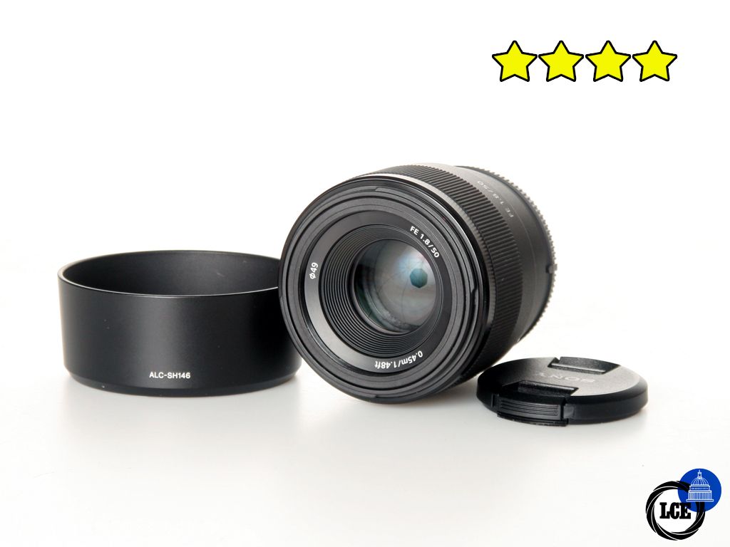 Sony FE 50mm f/1.8 (with Hood)