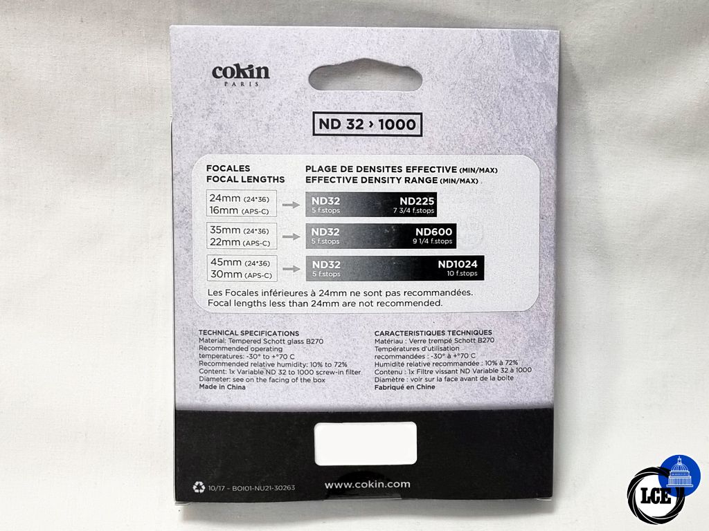 Cokin 52mm Nuances Vari ND 32-1000