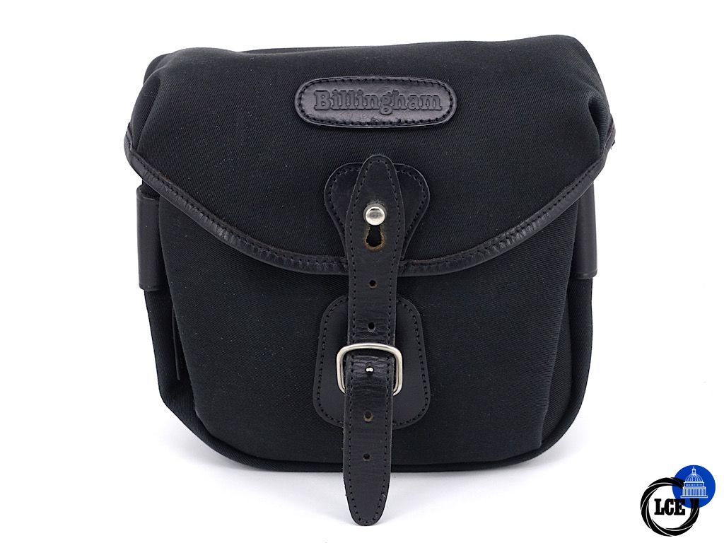 Billingham Hadley Digital Shoulder Bag Black FibreNyte / Black Leather (Olive Lining) | 4*