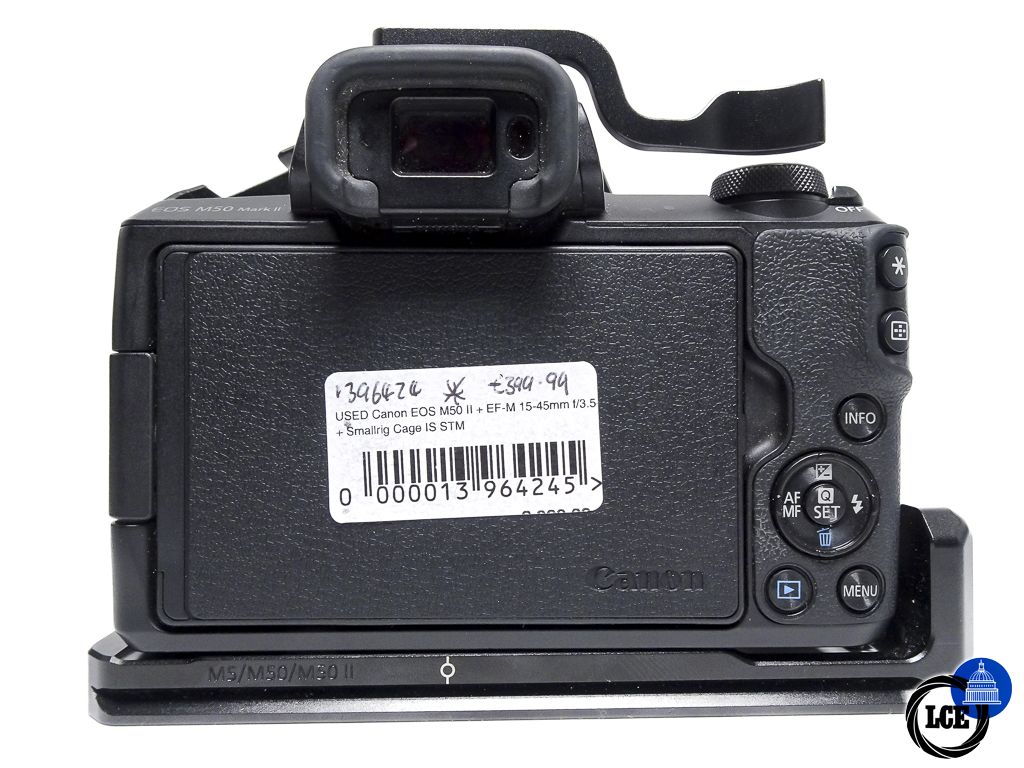 Canon EOS M50 II + EF-M 15-45mm f/3.5 IS STM + Smallrig Cage