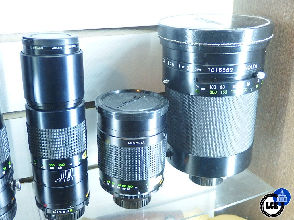Minolta MD lens collection 50 different lenses