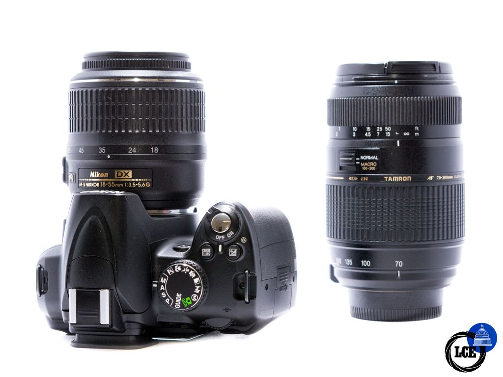 Nikon D3000 + AF-S 18-55mm VR + Tamron 70-300mm