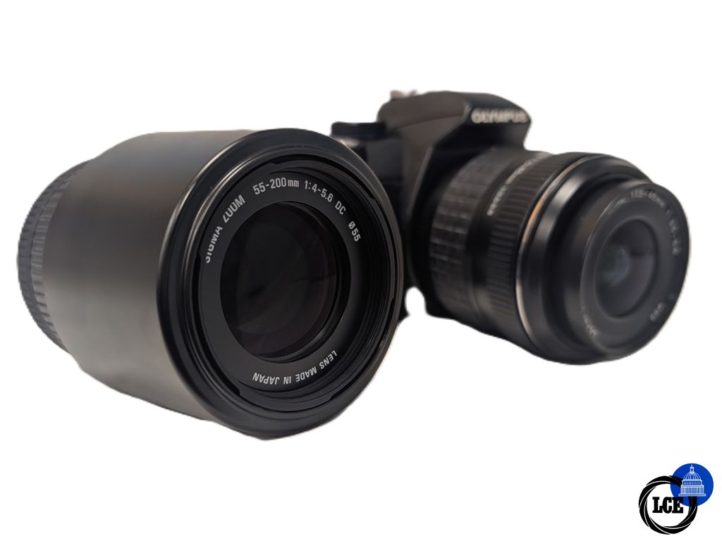 Olympus E-420 + 17.5-45mm + Sigma 55-200mm 