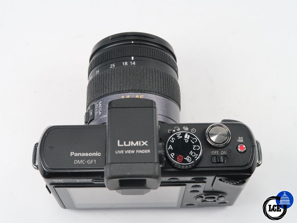 Panasonic GF1 with 14-45mm f3.5-5.6 and LVF1 viewfinder
