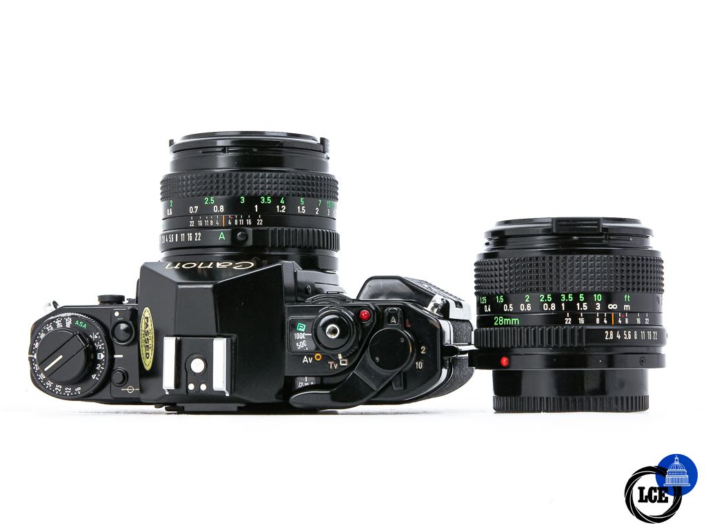 Canon A-1 + 28mm f2.8 + 50mm f1.8 **Just Serviced**