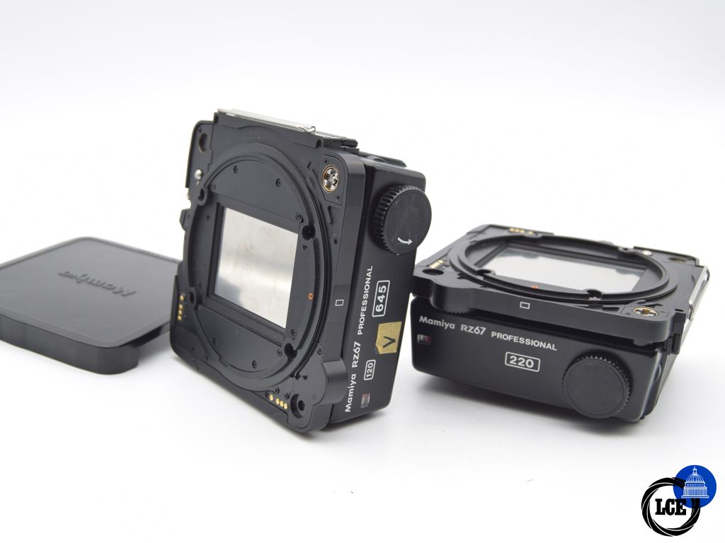 Mamiya RZ67 + Z 50mm f/4.5 + 1x 120 Back + 1x 220 Back +1x 645 Back