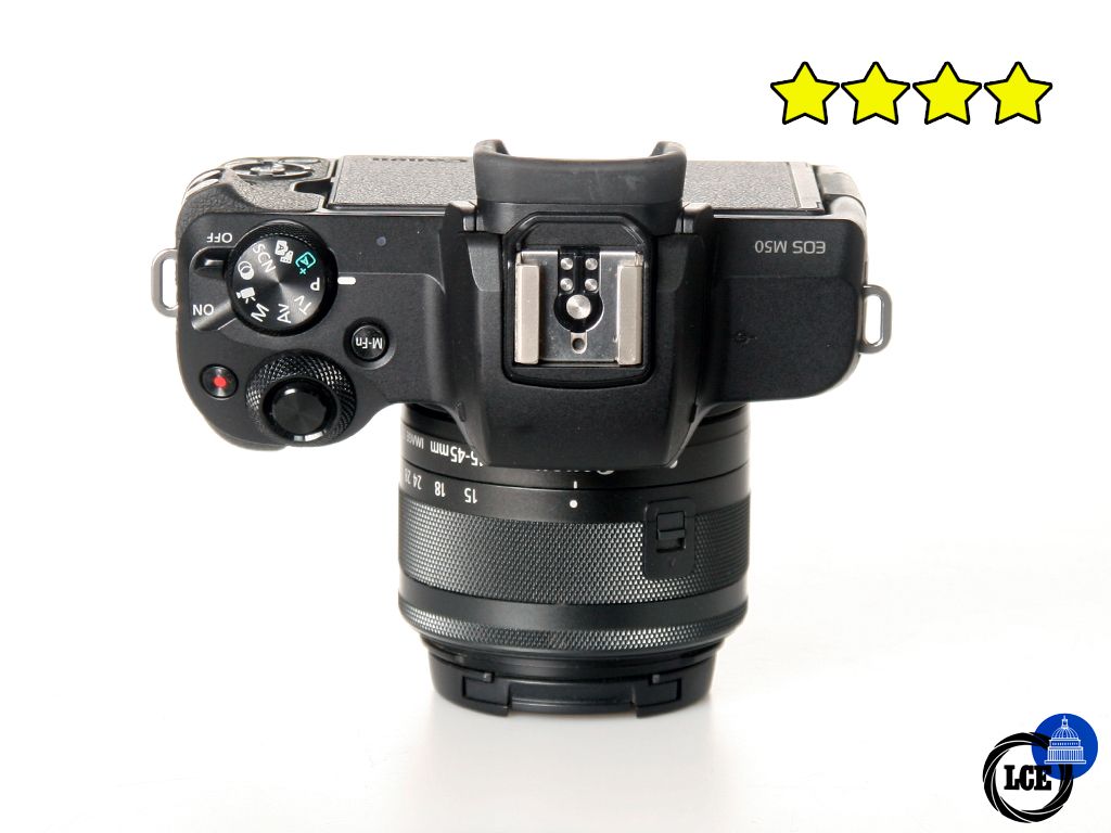 Canon EOS M50+15-45mm IS STM (BOXED) Low Shutter Count 7k