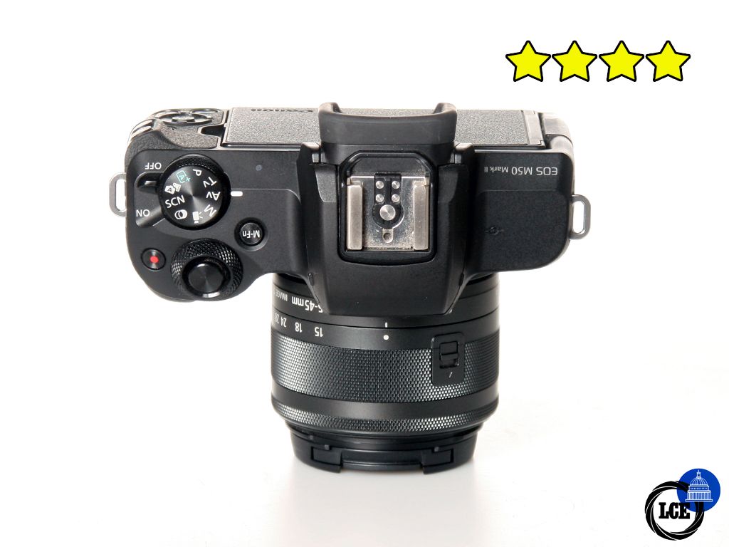 Canon EOS M50 Mk II+15-45mm (BOXED) Shutter Count <7k