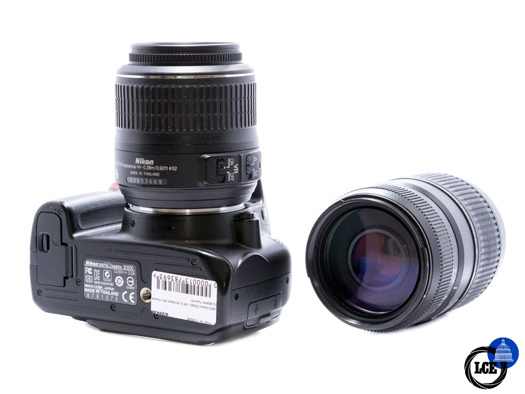 Nikon D3000 + AF-S 18-55mm VR + Tamron 70-300mm