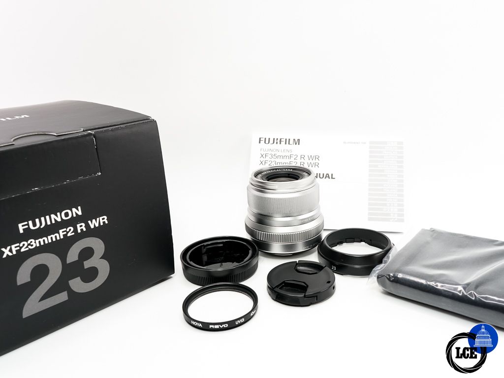 FujiFilm XF 23mm F2 WR Silver + HOYA REVO UV * BOXED *