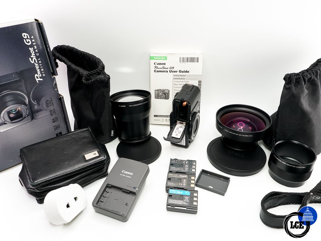 Canon PowerShot G9 + Wide & Tele Lens 