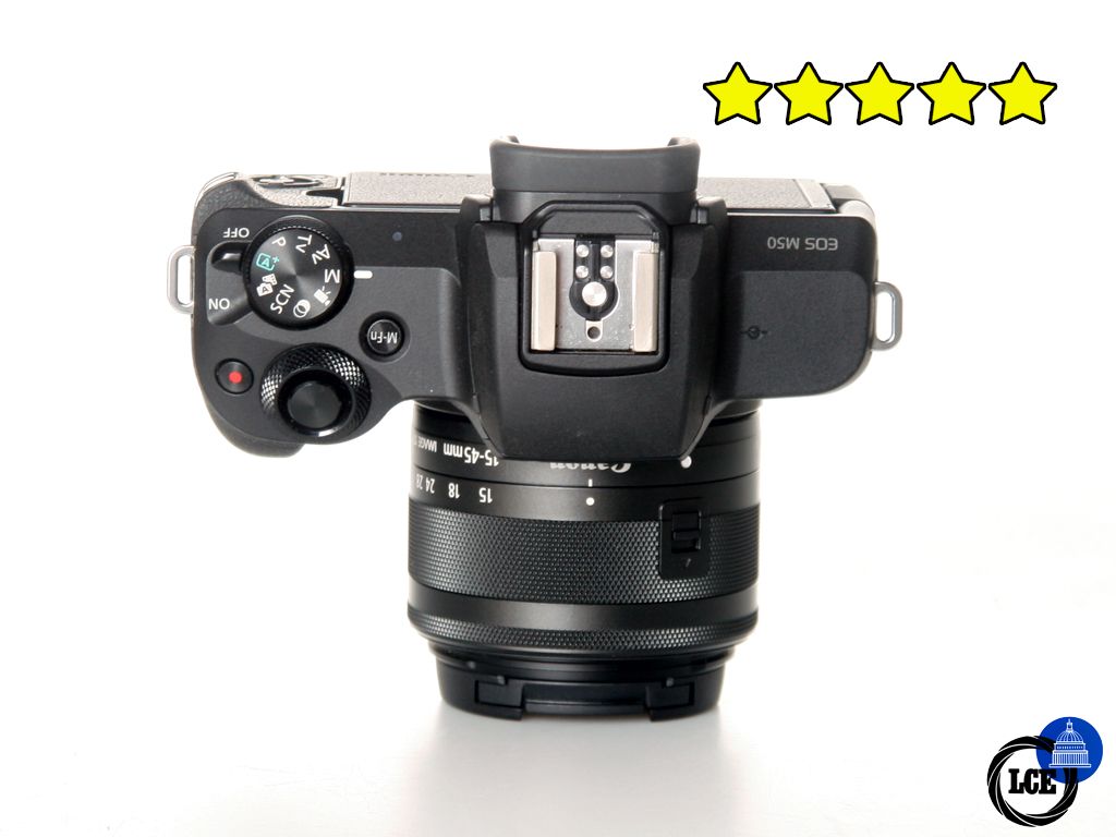 Canon EOS M50+15-45mm IS STM (BOXED) Very Low Shutter Count <3k