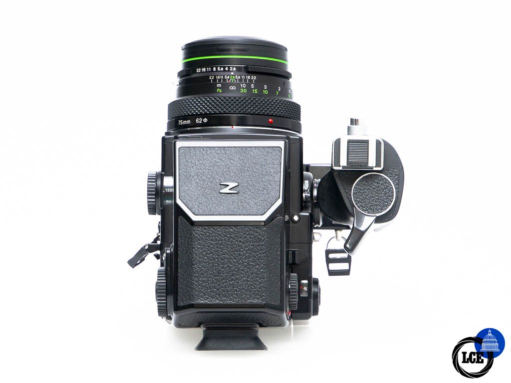 Bronica ETRS with Grip/AE Finder + 75mm f/2.8 + Accessories