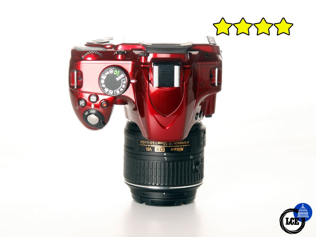 Nikon D3200 RED +18-55mm G II VR AF-S (BOXED) Low Shutter Count 1,490